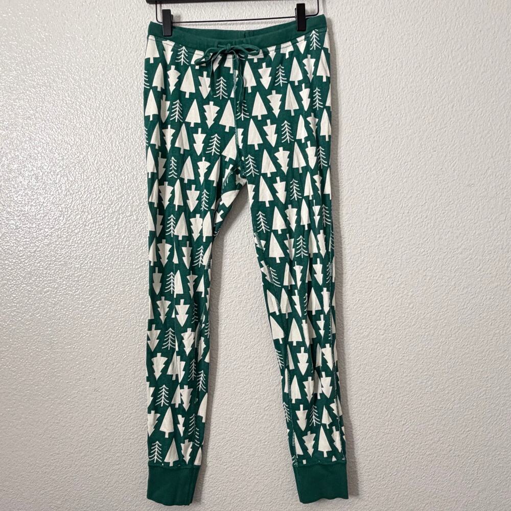 Hanna Andersson Women's Long John Pajama Pant Winter Green Christmas Tree